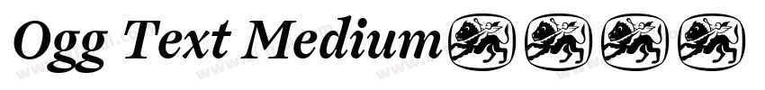 Ogg Text Medium字体转换 Ogg Text Medium字体转换
